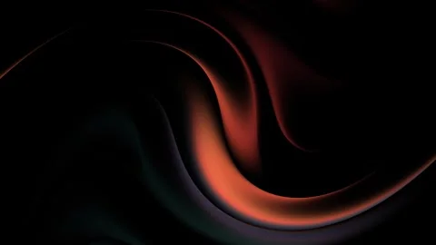 Dynamic abstract wave in 4K orange glow on a black background Vidéo 334593653
