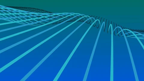 Dynamic abstract wave lines flowing Stock Footage 122411216