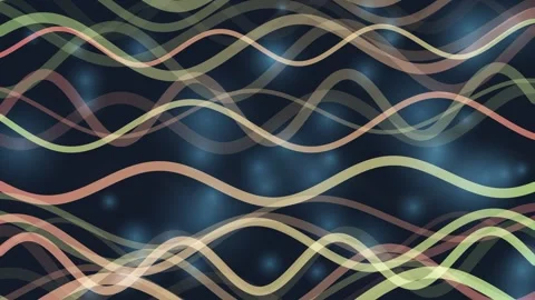 Dynamic abstract wave patterns flow in vibrant green, yellow, pink, and blue Stock Footage 326994929