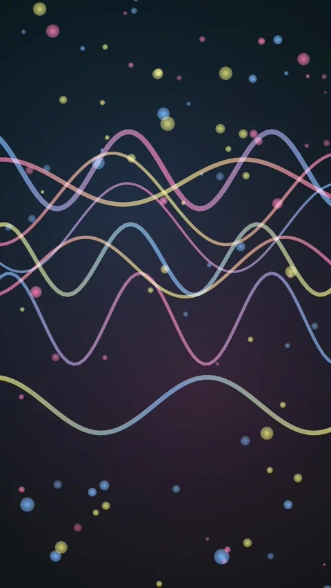 Dynamic abstract waveforms create a vibrant, flowing visual experience Stock Footage 327942682
