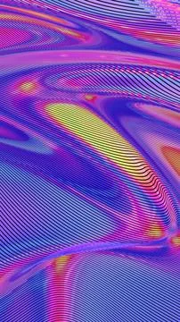 Dynamic Abstract Waves with Colorful Gradient Lines and Flowing Patterns イラスト素材