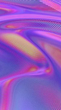 Dynamic Abstract Waves with Colorful Gradient Lines and Flowing Patterns Stock Illustration