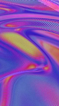 Dynamic Abstract Waves with Colorful Gradient Lines and Flowing Patterns Stock Illustration