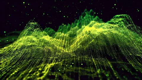 Dynamic abstract waves: stopmotion animation with artistic handdrawn look in  Stock Footage 315347488