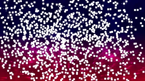 Dynamic abstract white particles on vibrant red blue gradient Stock Footage 321586616