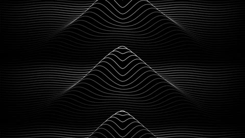 Dynamic Abstract White Waveform Lines Creating a Modern Geometric Pattern o.. Stock Footage 347066397