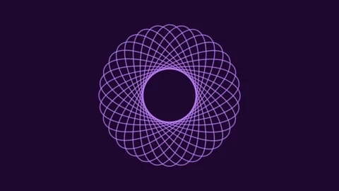 Dynamic abstract wireframe circle pattern symbolizing connection and future.. Stock Footage 343631769