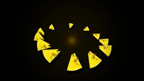 Dynamic abstract yellow geometric puzzle pieces forming a perfect circle ar.. Stock Footage 344638751