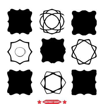 Dynamic Abstractions Modern Vector Silhouettes for Artistic Projects 스톡 일러스트