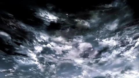 Dynamic Aerial Footage of Stormy Cloud Formation with Moving Sky Video stock 343517137