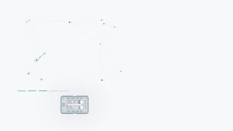 Dynamic AI Abstract Knowledge Graph Visualization with Light Background and Intr Stock Footage 340689666