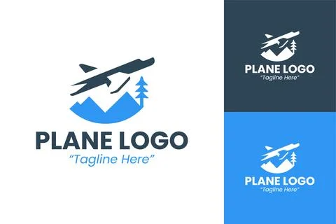 Dynamic Airplane Logo イラスト素材