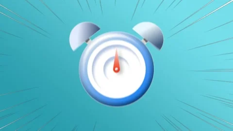 Dynamic Alarm Clock Illustration With Vibrant Animation Stock Footage 279286686