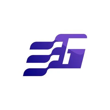 Dynamic alphabet G logo Stock Illustration