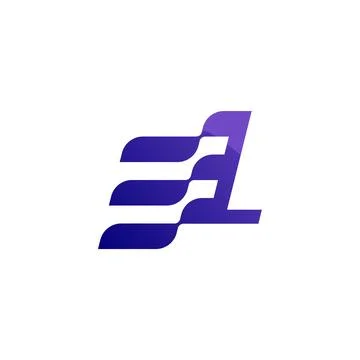 Dynamic alphabet L logo Stock Illustration