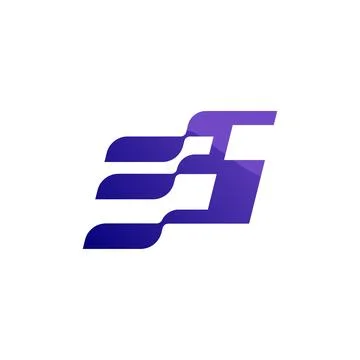 Dynamic alphabet S logo Stock Illustration
