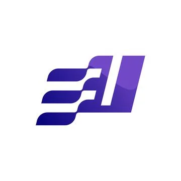 Dynamic alphabet U logo Stock Illustration