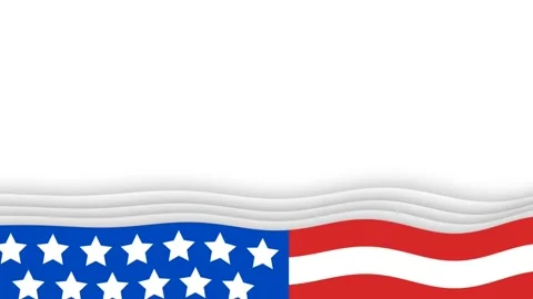 Dynamic American Flag Background for Independence Day and Memorial Day Cele.. Stock Footage 340036540