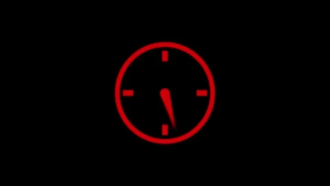 Dynamic Analog Clock Motion Graphics with Continuous Rotation Effect Stock Footage 337076296