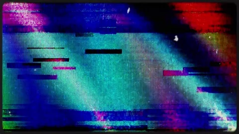Dynamic Analog Glitch Background for Creative Video Projects Stock Footage 303134433