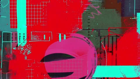 Dynamic Analog Grunge Texture Display Stock Footage 300081954