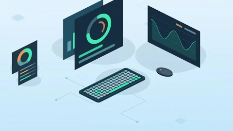 Dynamic Analytics Overview with Data Visualizations and Graphs Stock Footage 339752475