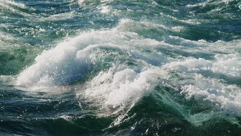 Dynamic and Beautiful Ocean Waves Captured in Motion, Showcasing Natures Vibrant Stock Footage 306918725