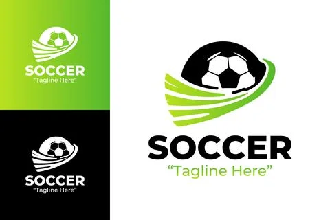Dynamic and Bold Soccer Logo for Sports Teams and Competitions イラスト素材