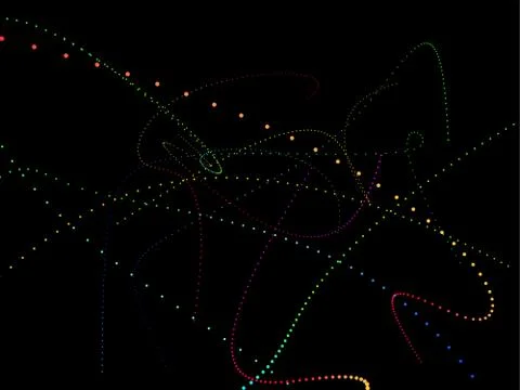 Dynamic and Bright Linear Sphere with Colorful Gradient Stock Illustration