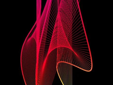 Dynamic and Bright Linear Spiral with Colorful Greadient Stock Illustration