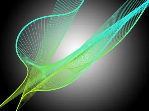 Dynamic and Bright Linear Spiral with Colorful Greadient Stock Illustration