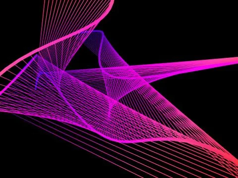 Dynamic and Bright Linear Spiral with Colorful Greadient Stock Illustration