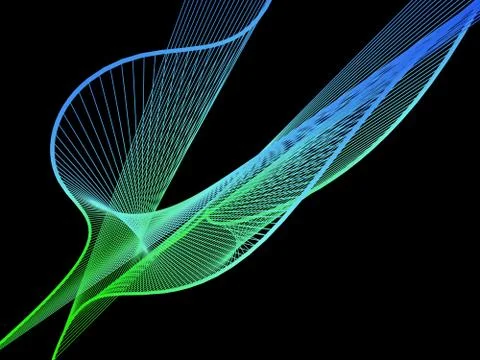Dynamic and Bright Linear Spiral with Colorful Gradient Stock Illustration