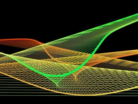 Dynamic and Bright Linear Spiral with Colorful Gradient Stock Illustration