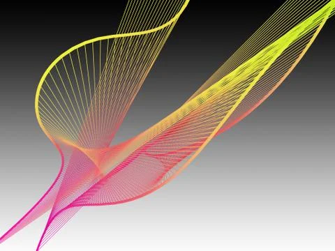 Dynamic and Bright Linear Spiral with Colorful Gradient Stock Illustration