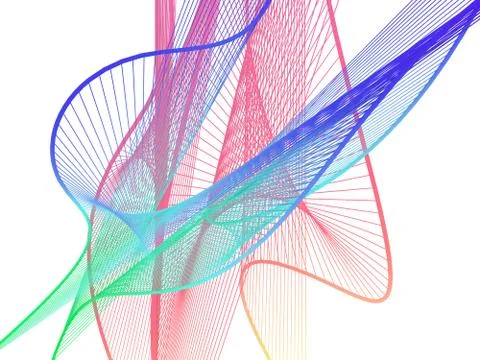 Dynamic and Bright Linear Spiral with Colorful Gradient Stock Illustration