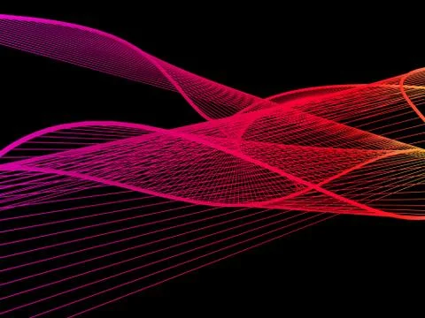 Dynamic and Bright Linear Spiral with Colorful Gradient Stock Illustration
