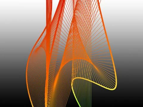 Dynamic and Bright Linear Spiral with Colorful Gradient Stock Illustration