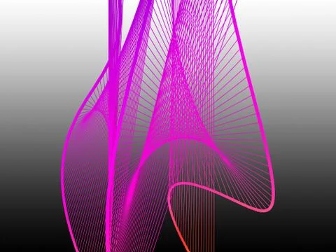 Dynamic and Bright Linear Spiral with Colorful Gradient Stock Illustration
