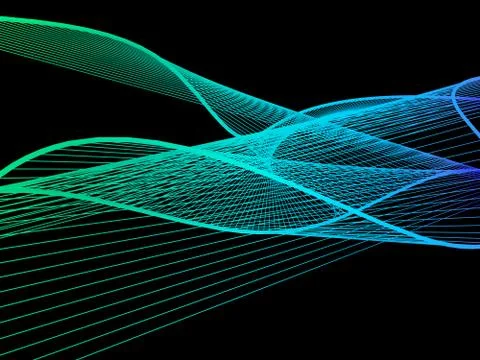 Dynamic and Bright Linear Spiral with Colorful Gradient Stock Illustration