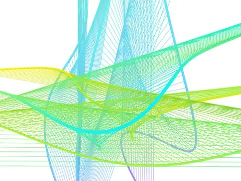 Dynamic and Bright Linear Spiral with Colorful Gradient Stock Illustration