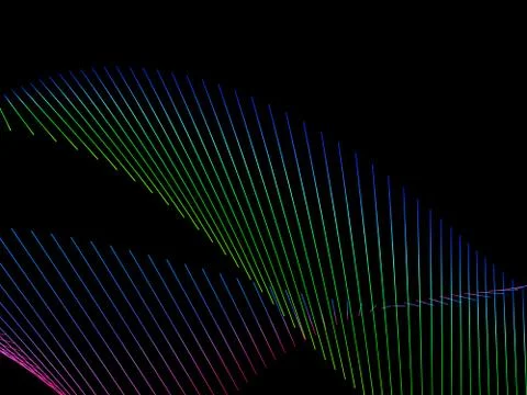 Dynamic and Bright Linear Spiral with Colorful Gradient Stock Illustration
