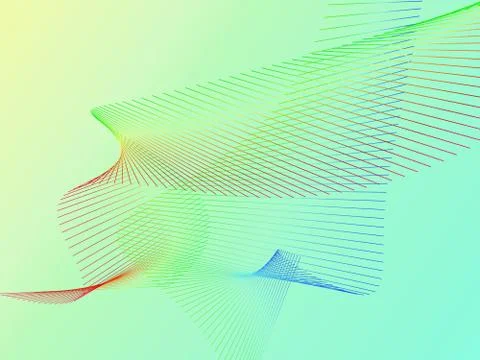 Dynamic and Bright Linear Spiral with Colorful Gradient Stock Illustration