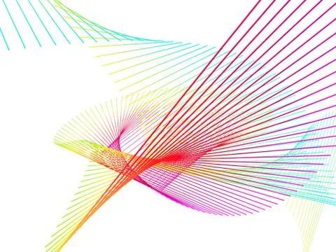Dynamic and Bright Linear Spiral with Colorful Gradient Stock Illustration