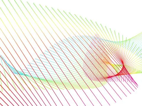 Dynamic and Bright Linear Spiral with Colorful Gradient Stock Illustration