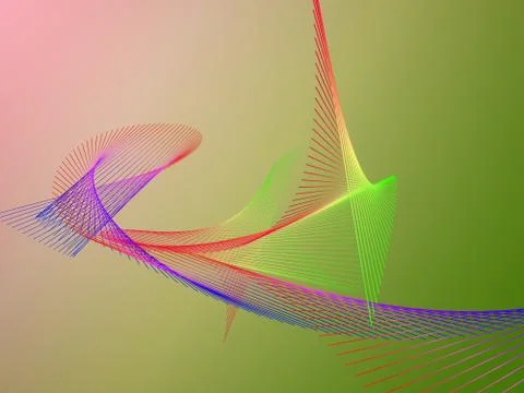 Dynamic and Bright Linear Spiral with Colorful Gradient Stock Illustration