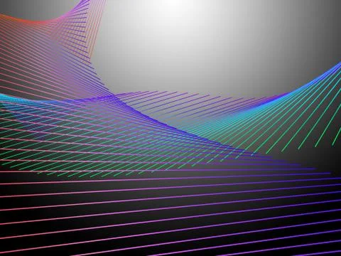 Dynamic and Bright Linear Spiral with Colorful Gradient Stock Illustration