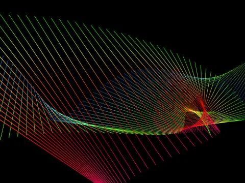 Dynamic and Bright Linear Spiral with Colorful Gradient Stock Illustration