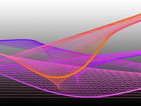 Dynamic and Bright Linear Spiral with Colorful Gradient Stock Illustration