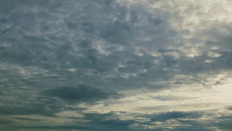 A dynamic and cloudy sky presenting stunning textured cloud formation elements t Stock Footage 318742295